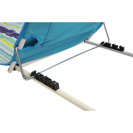 Hosa Tumbona de playa plegable RESPALDO RECLINABLE y reposacabezas - azul
