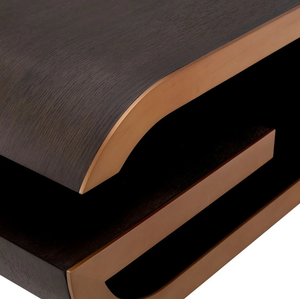 Casa Padrino mesa de centro de lujo moca / lat¨®n 100 x 100 x A. 33 cm - Mesa de sal¨®n de dise?o - Muebles de sal¨®n - Muebles de lujo - Muebles de dise?o - Interiores de lujo - Interiores de dise?o