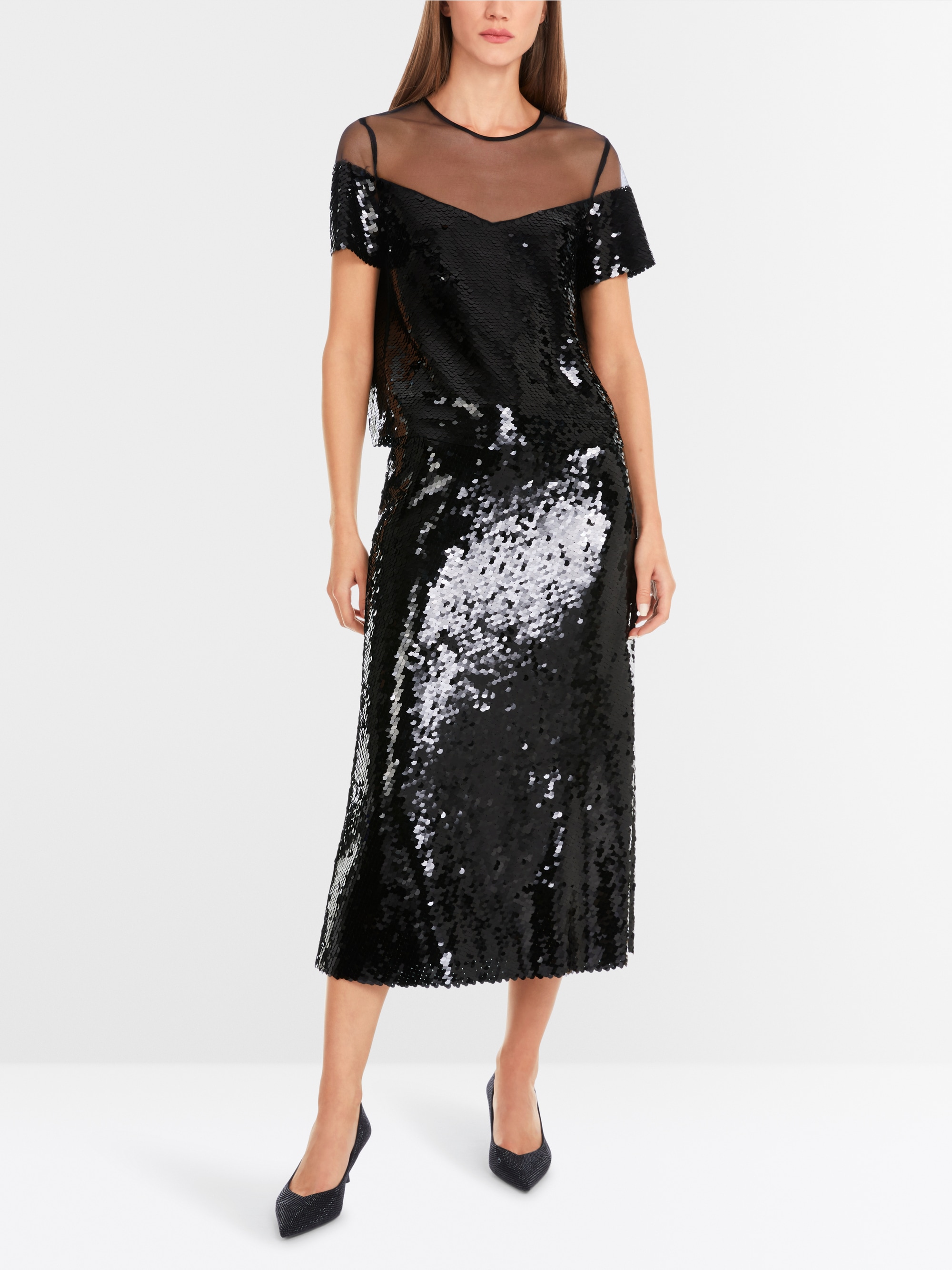 Marc-Cain Shiny blouse with sequins