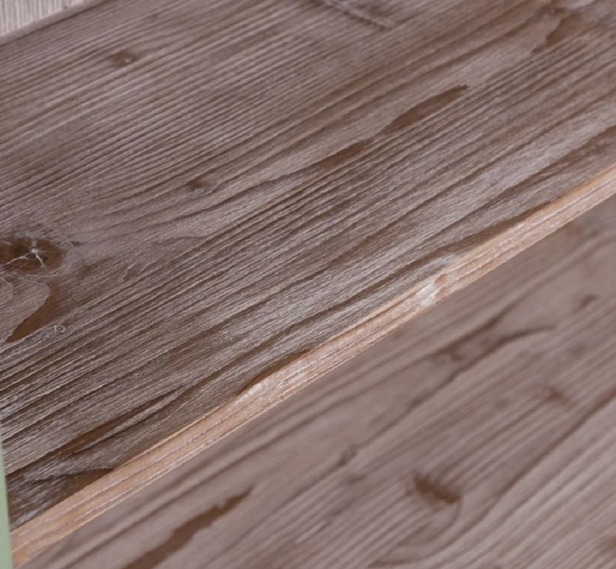 Casa Padrino armario de libros de estilo campestre verde / natural 110 x 39 x A. 210 cm - Armario de Sala de Estar de Madera Maciza - Armario de Oficina - Muebles de Estilo Campestre