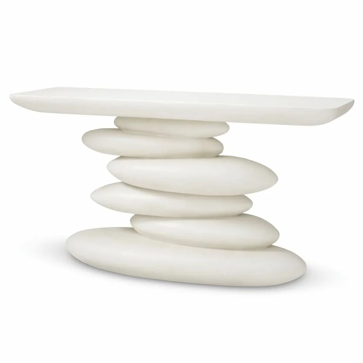 Casa Padrino consola de lujo de hormig¨®n con fibra de vidrio blanco 140 cm - Muebles de lujo para hoteles