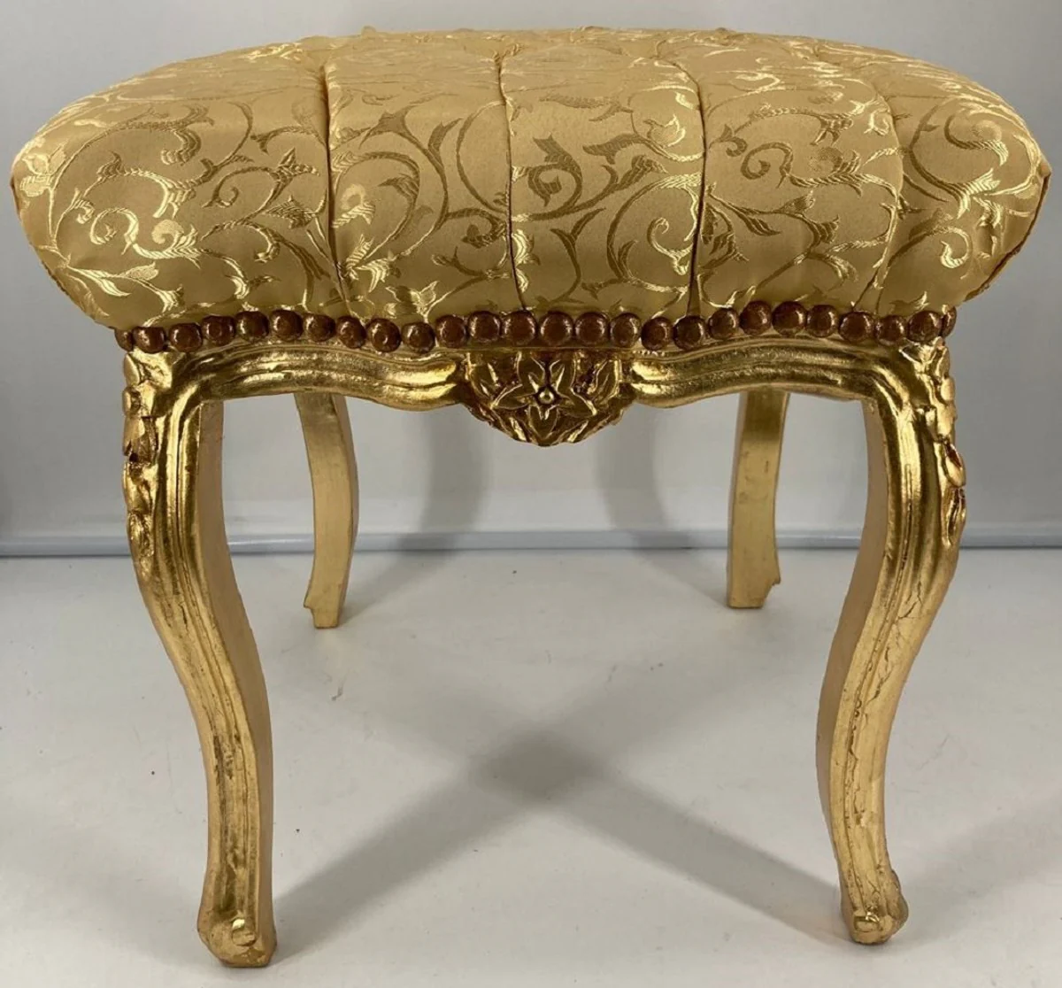 Casa Padrino taburete barroco oro patr¨®n / oro - Reposapi¨¦s de estilo antiguo hecho a mano en estilo barroco - Muebles de sal¨®n de estilo barroco