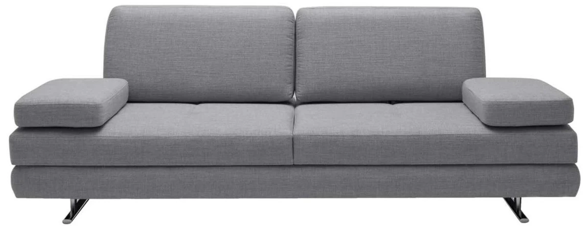 Casa Padrino sof¨¢ de sal¨®n de lujo con reposabrazos plegables gris 218 x 108 x A. 81 cm - Muebles de Lujo