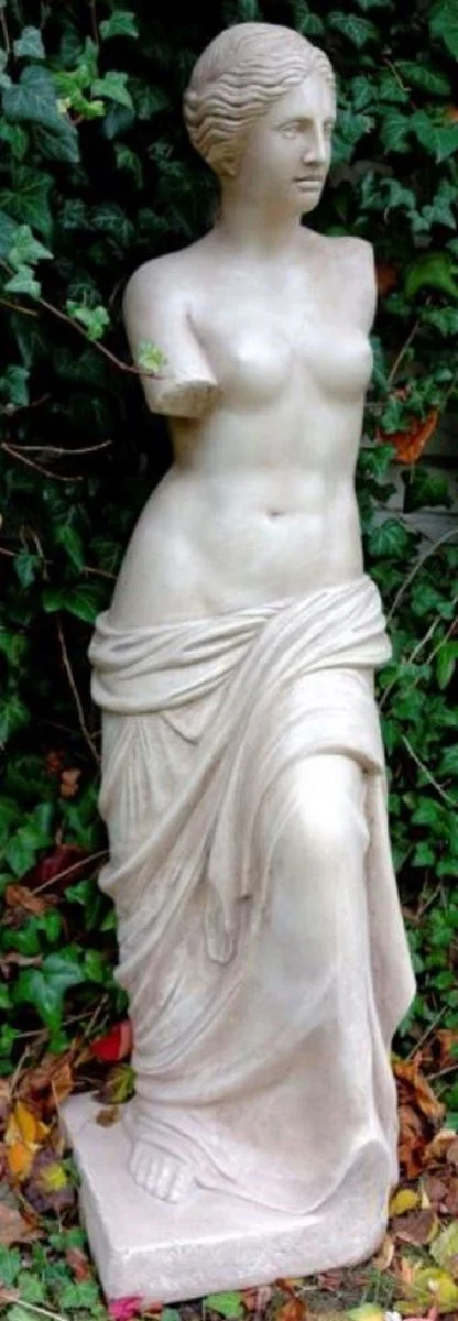 Casa Padrino Art Nouveau Decoración de Jardín Escultura / Estatua Venus Gris H. 120 cm - Figura de Piedra Escultura de Jardín