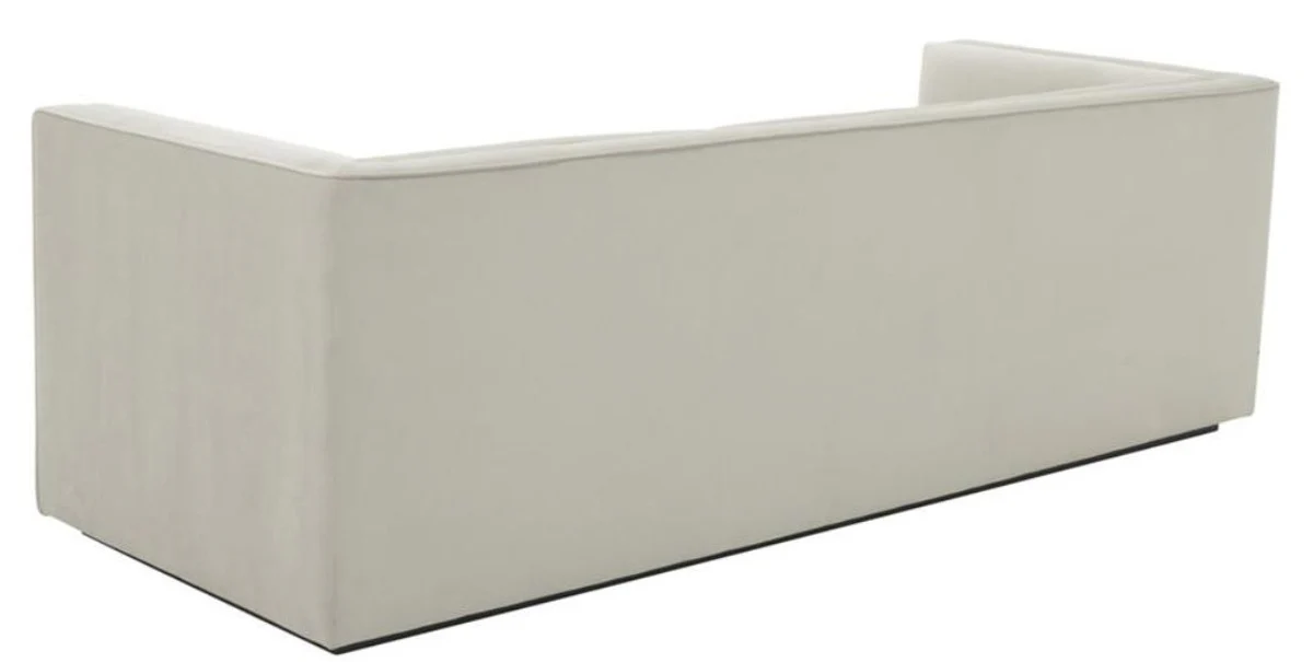 Casa Padrino sofá de 3 plazas de lujo gris claro 231 x 86 x H. 73,5 cm - Sofá de salón de lujo