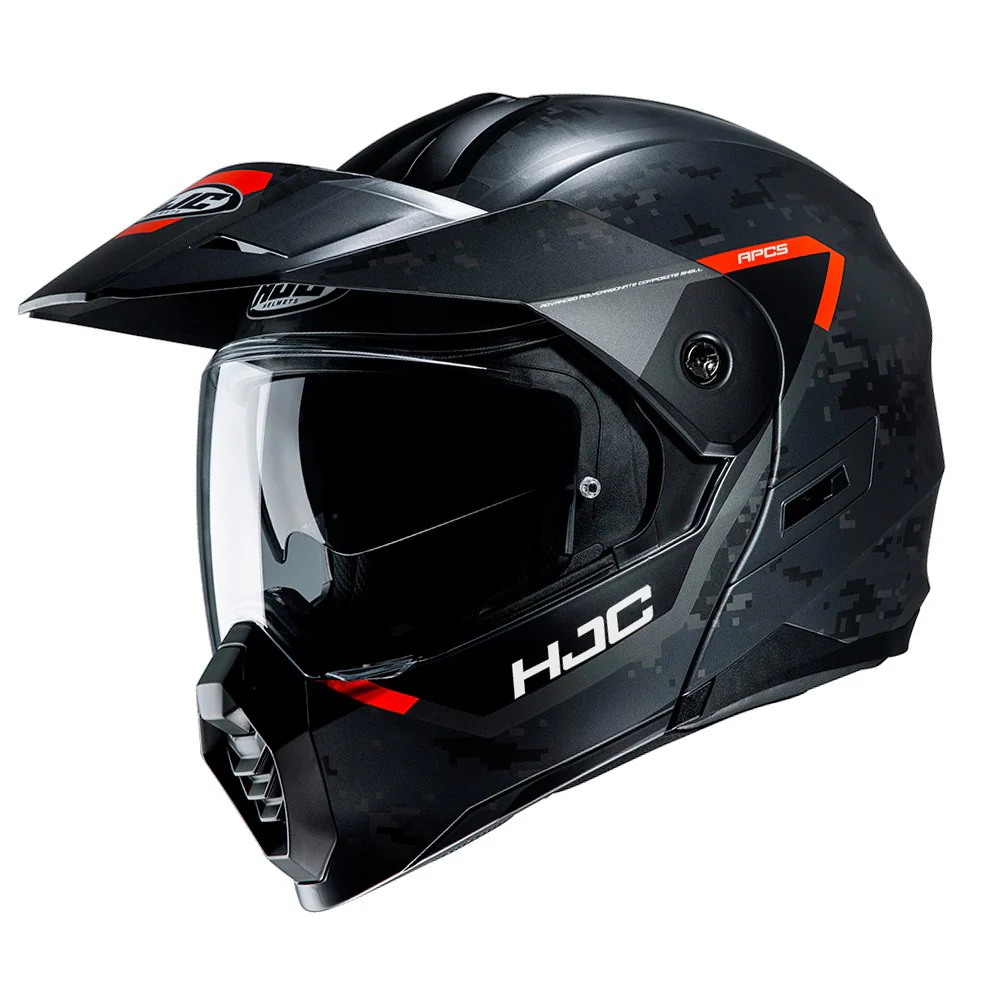 CASCO TRAIL MODULAR HJC C80 BULT NEGRO / NARANJA