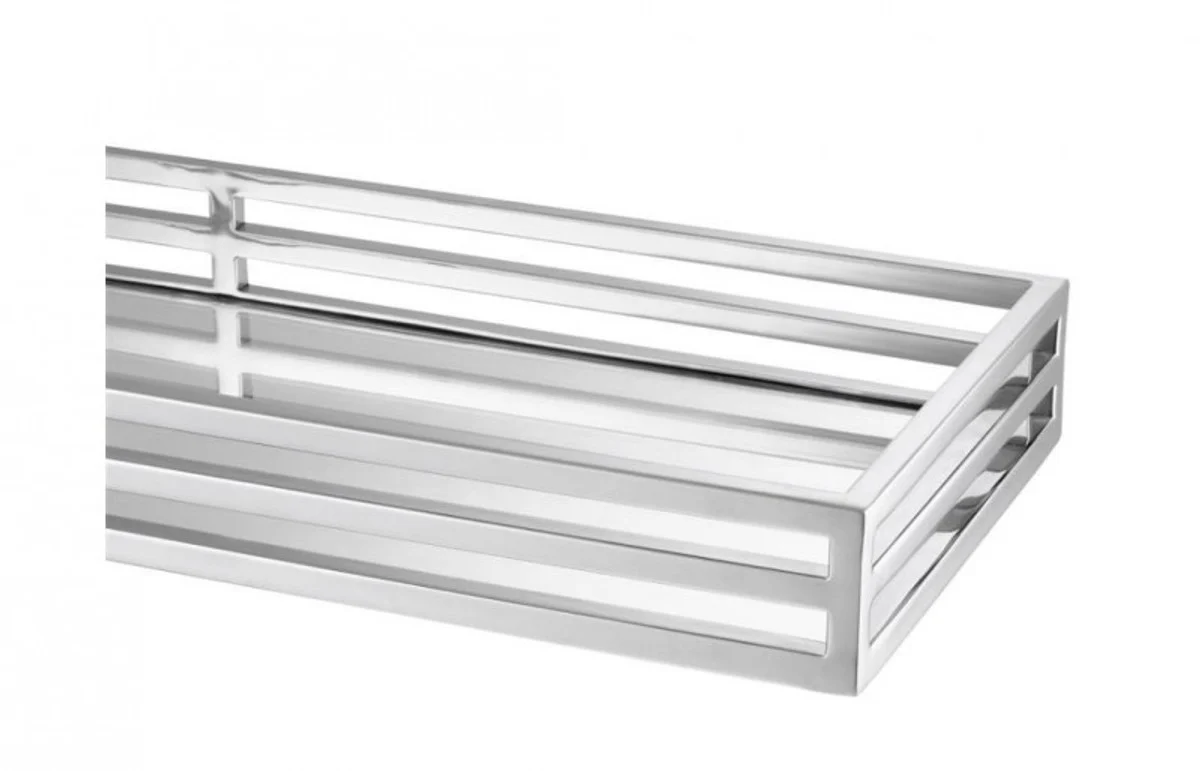 Casa Padrino luxury designer stainless steel tray nickel finish 60 x 20 x H. 5.5 cm - Luxury Hotel Tray