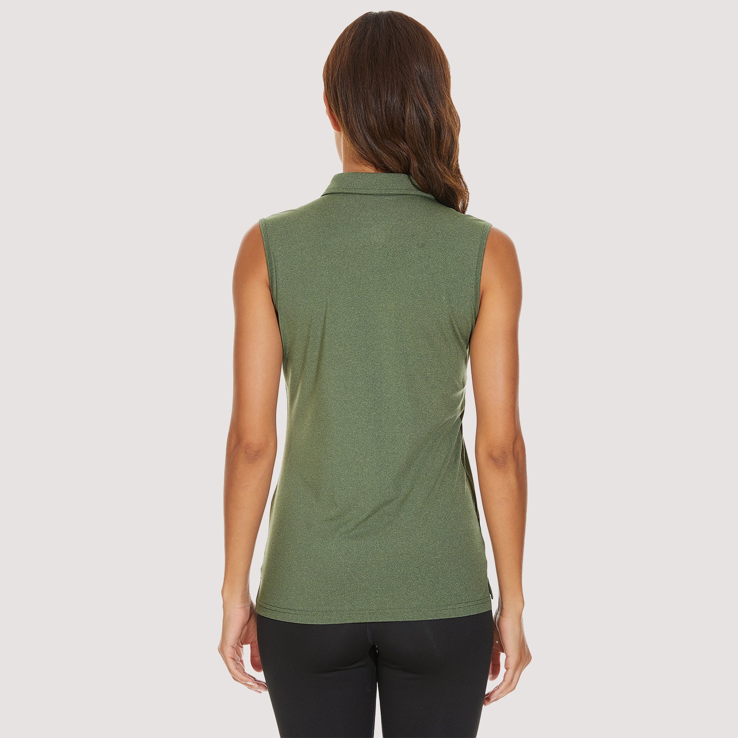 Women's Polo T-Shirts Sleeveless Tennis Golf Tee Shirts 4-Button