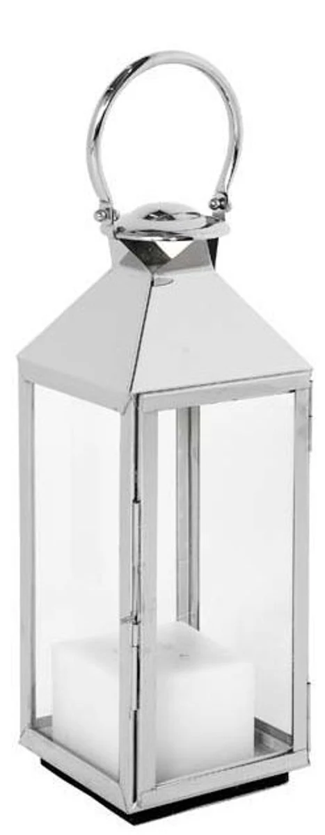 Diseñador Casa Padrino linterna de acero inoxidable con mango de 18 x 18 x 67 cm - H. accesorios de lujo
