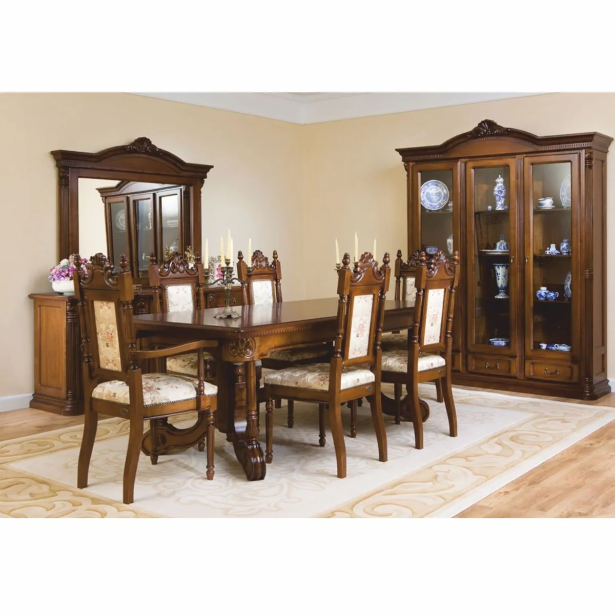 Casa Padrino vitrina barroco de lujo marr¨®n oscuro 178 x A. 220 cm - Muebles barrocos