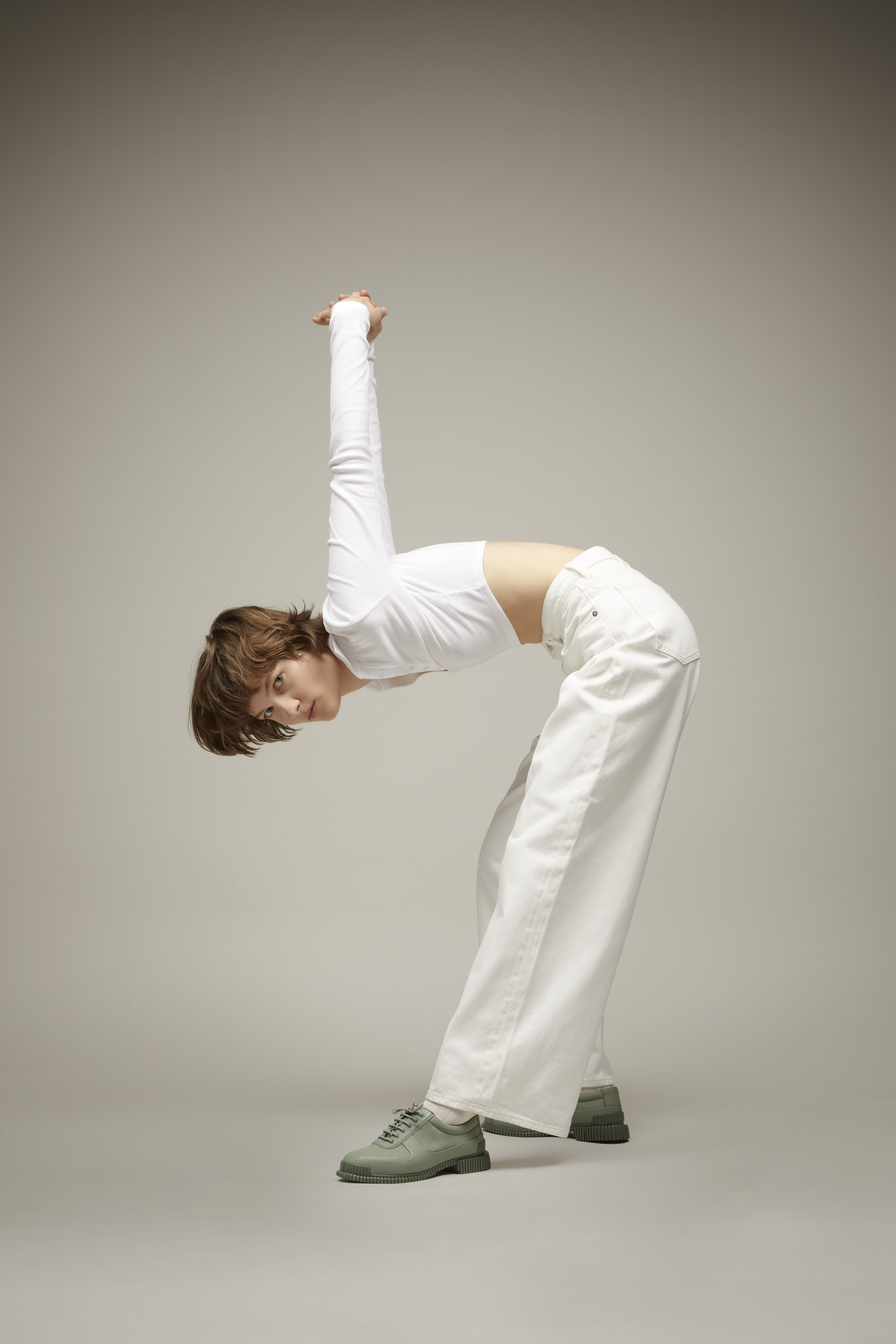 Pix - Green recycled leather shoes for women