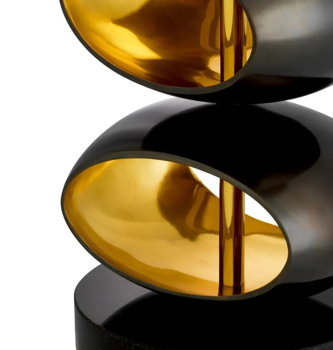 Casa Padrino l¨¢mpara de mesa de lujo con pantalla de negro / oro ? 16 x A. 69 cm