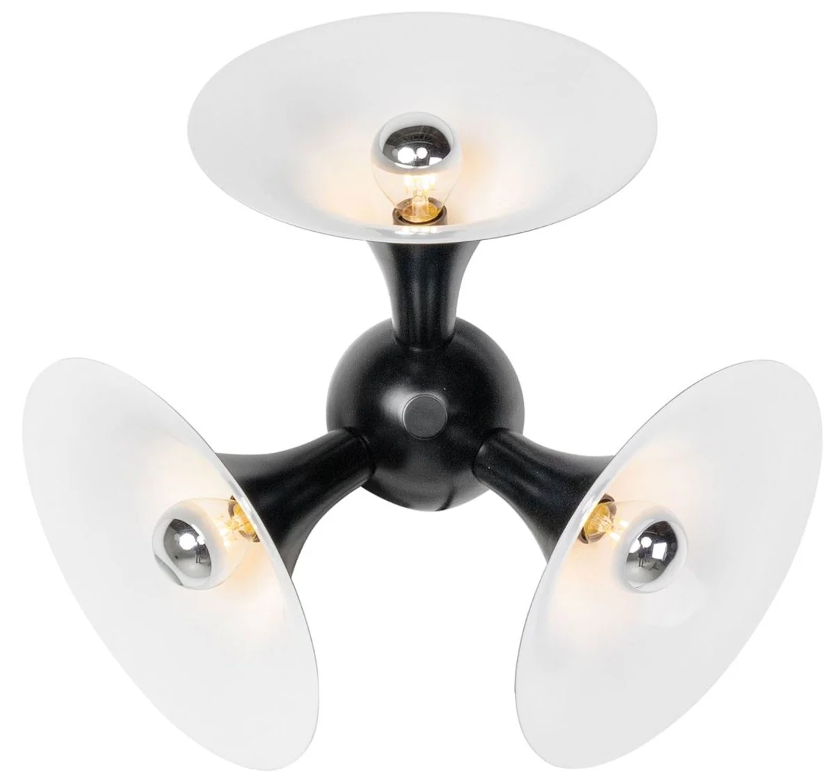 Casa Padrino lámpara de pared de lujo negro / blanco 40 x 20 x H. 40 cm - Lámpara de Aluminio - Calidad de Lujo