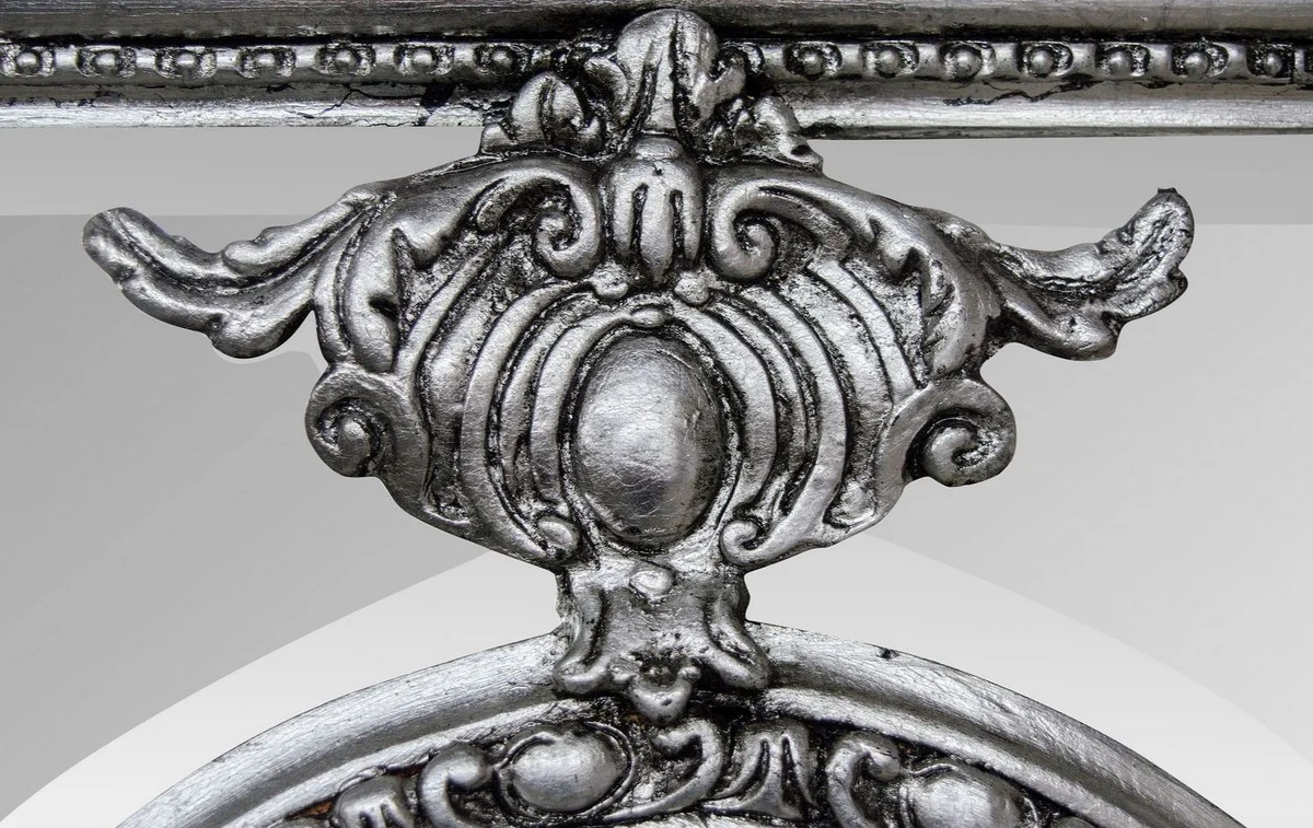 Casa Padrino espejo de estilo antiguo / espejo de pared plateado 118 x H. 207 cm - Muebles de Sal¨®n Barroco