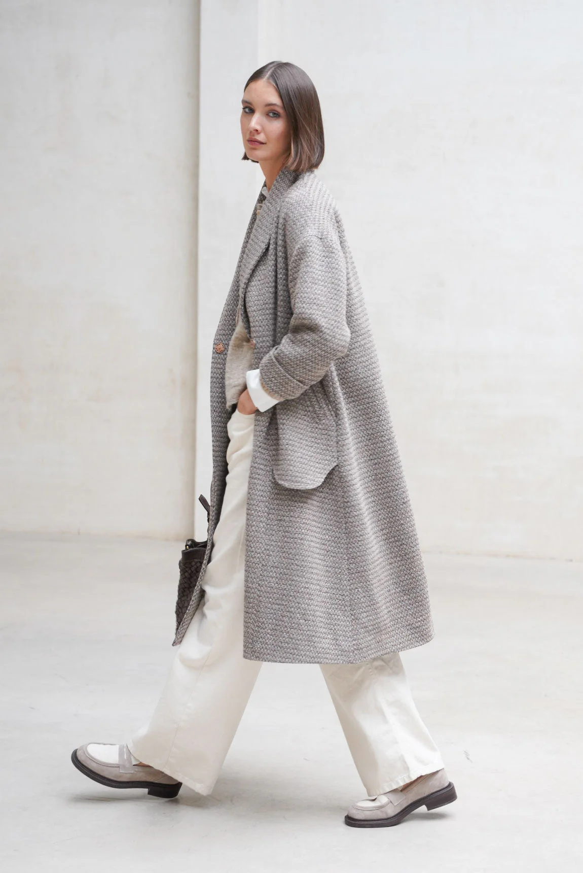 Rivera-spain Abrigo Tivoli gris jaspeado