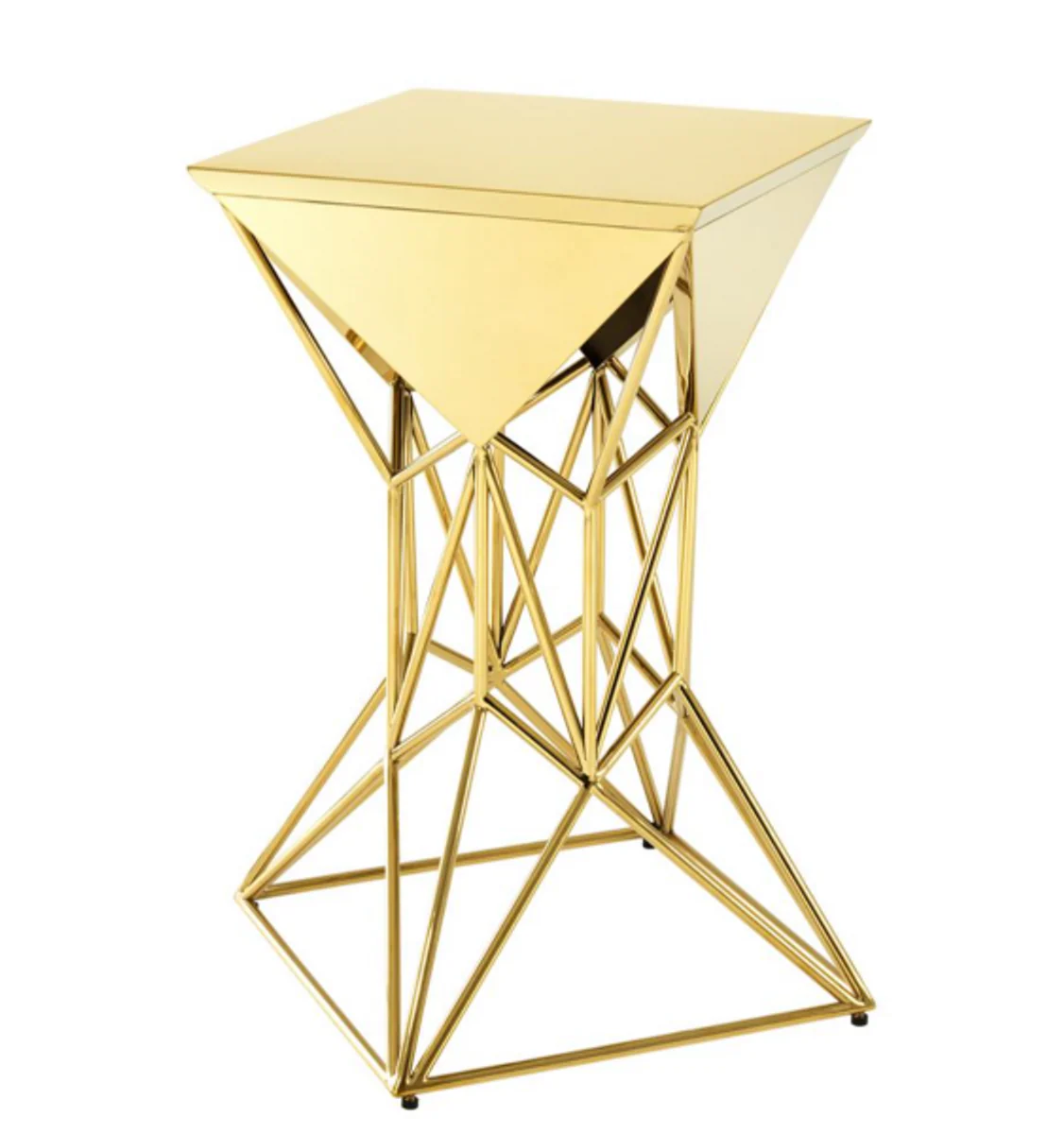 Casa Padrino luxury art deco designer side table gold 36 x 36 x H. 60 cm - Luxury Designer Table