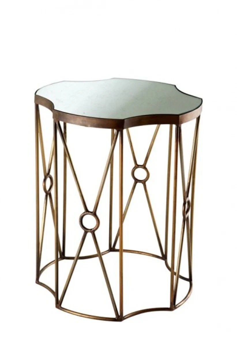 Casa Padrino luxury art deco designer side table set of 2 antique brass - Hotel Table Furniture