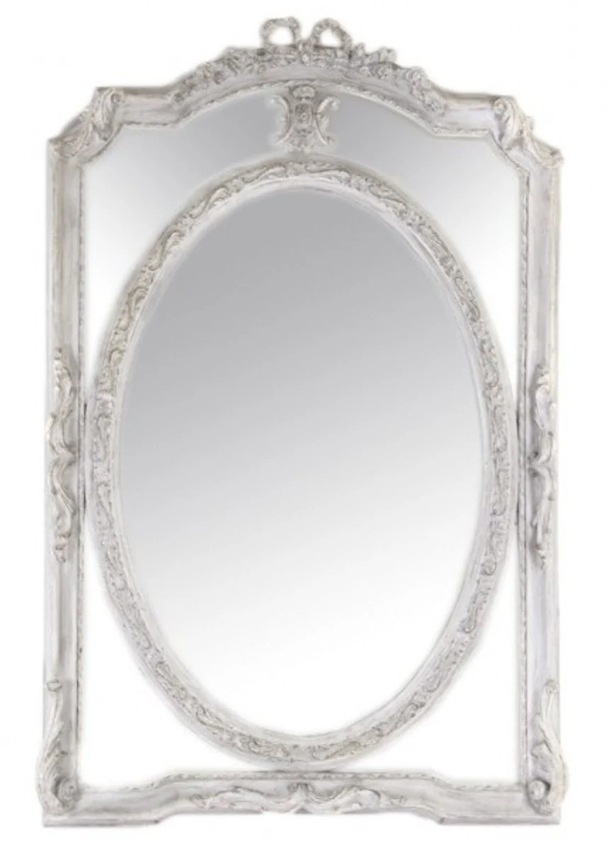 Casa Padrino Baroque wall mirror antique silver - Italian antique style - 120 x 80 cm - Edel & Sumptuously