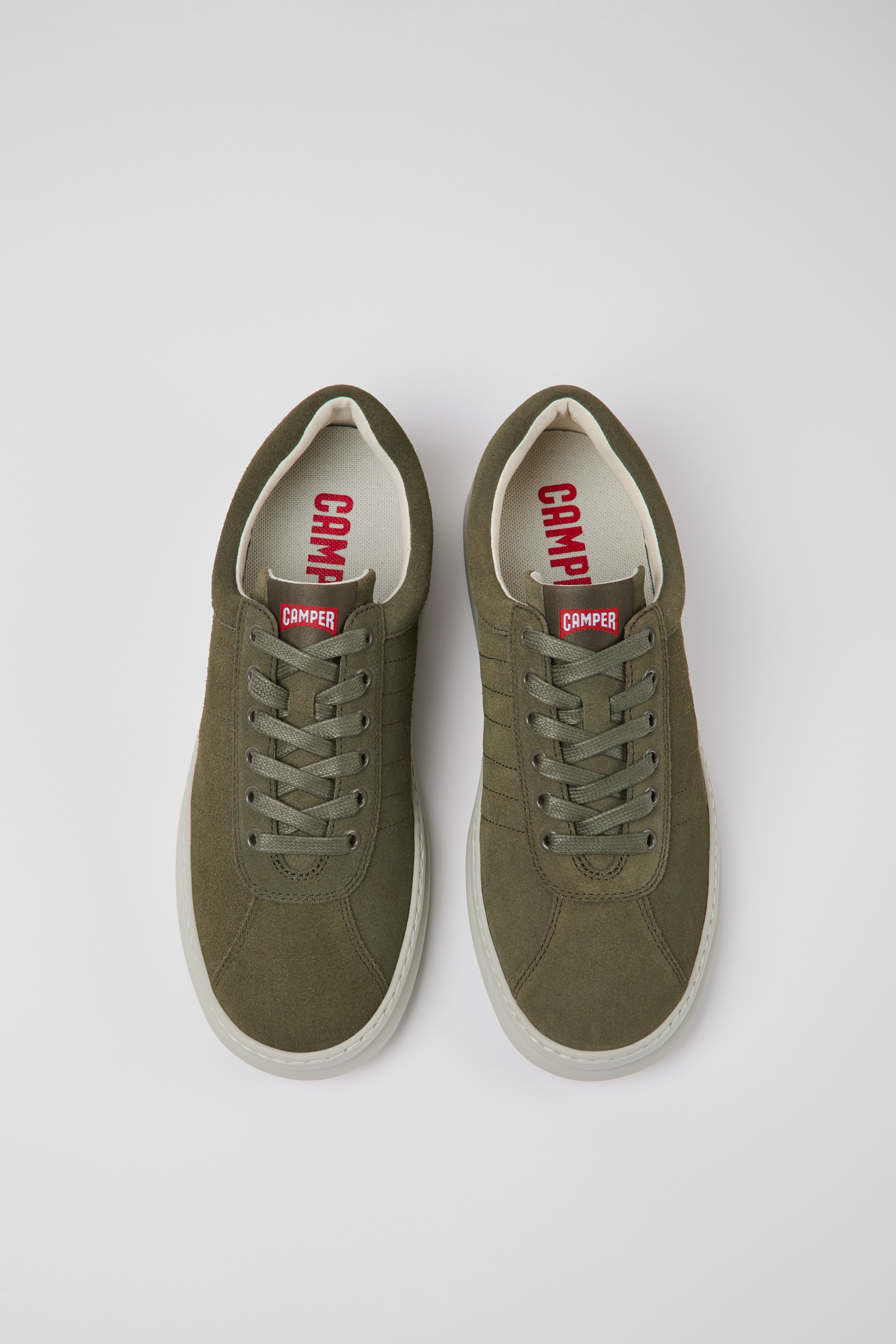 Runner - Green nubuck sneakers for men