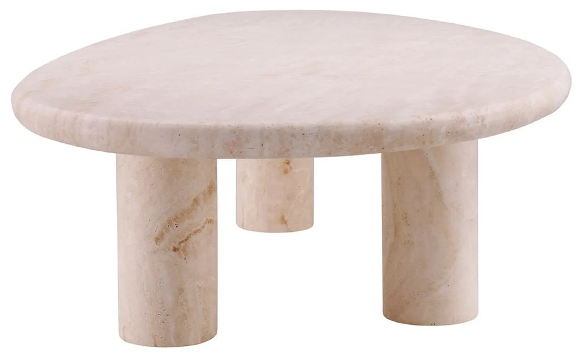 Casa Padrino mesa de centro de lujo beige 148 x 77 x A. 35,5 cm - Mesa de sal¨®n de piedra natural travertino - Muebles de sal¨®n - Muebles de travertino - Muebles de lujo - Interiores de lujo