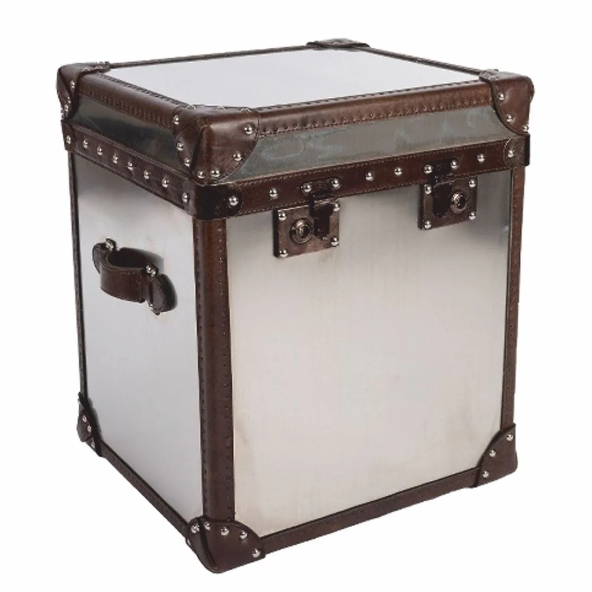 Casa Padrino cofre de lujo plata / marr¨®n oscuro A. 57 cm - Accesorios decorativos