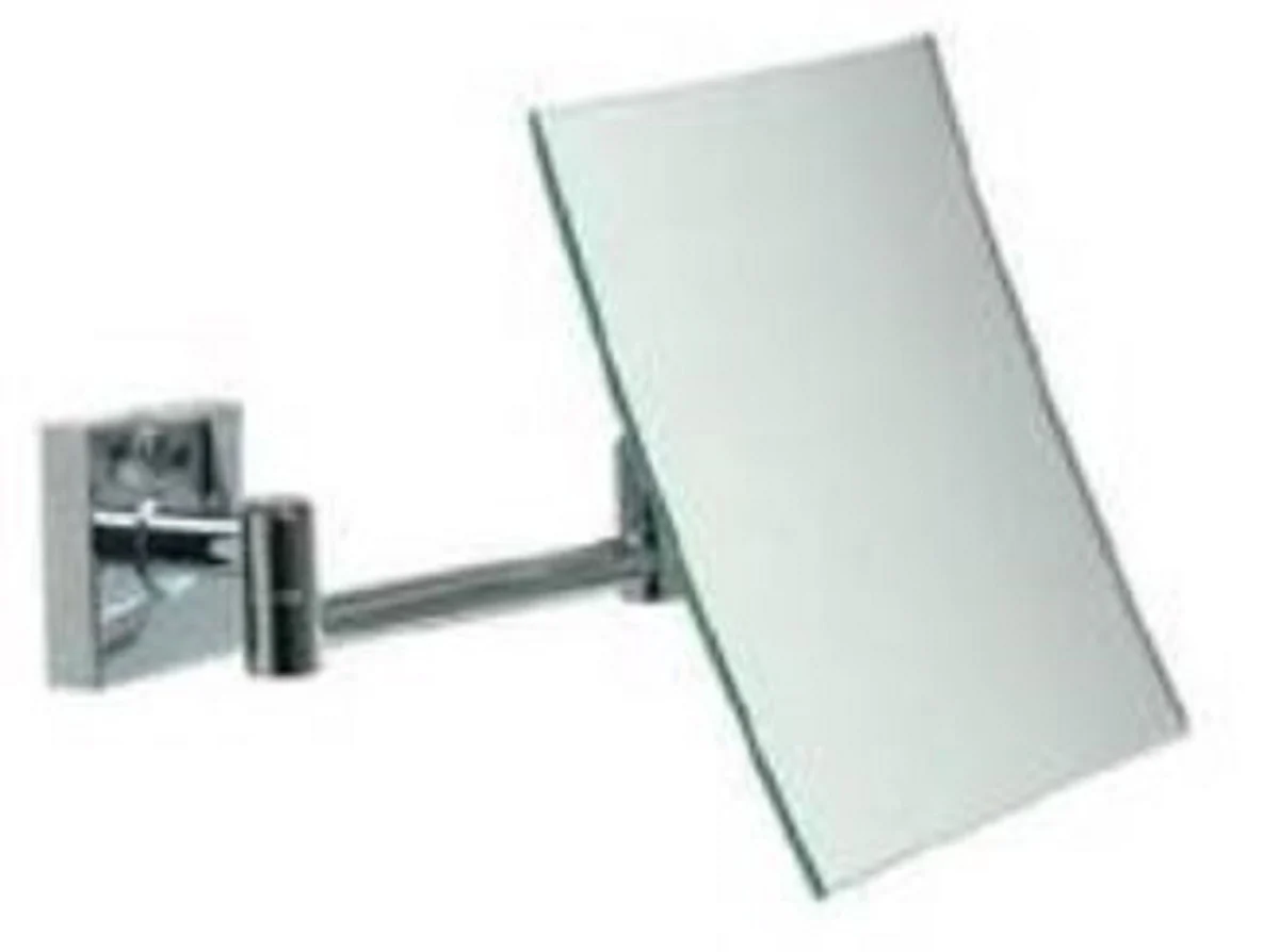 Casa Padrino espejo cosm¨¦tico de lujo plata 15 x 18 x A. 15 cm - Espejo de tocador de pared ajustable - Espejo de maquillaje de ba?o cromado - Accesorios de ba?o de lujo