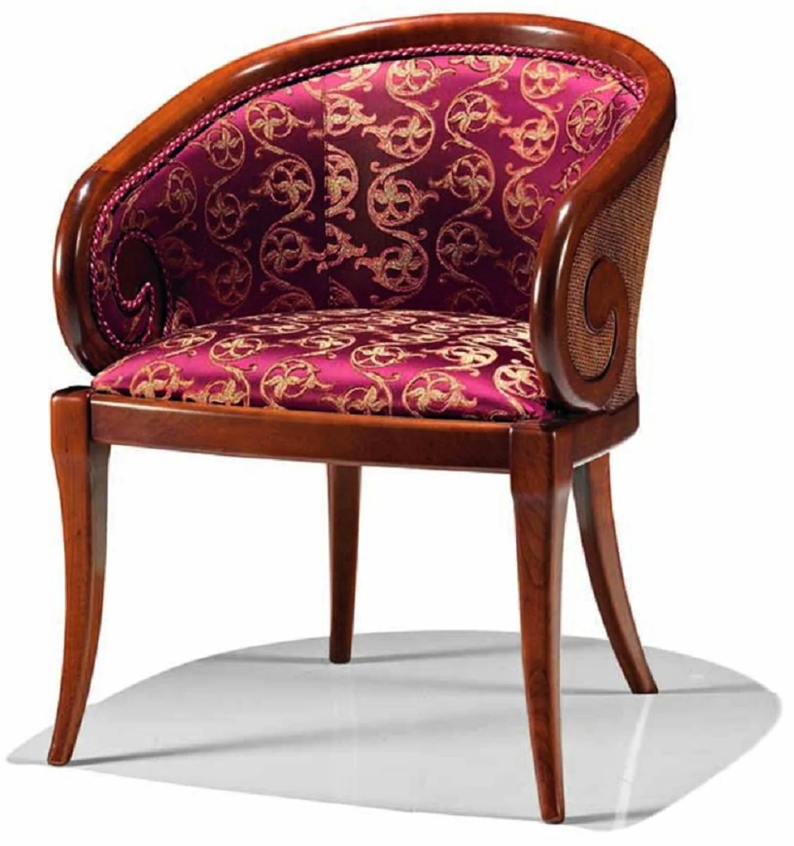 Casa Padrino sill¨®n barroco de lujo p¨²rpura / marr¨®n - Hecho en Italia