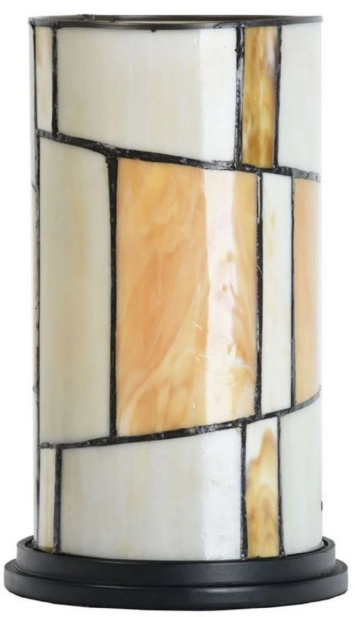 Casa Padrino lámpara de taburete Tiffany de lujo multicolor Ø 12,5 x A. 23,5 cm - Lámpara de mesa Tiffany - Lámpara de escritorio Tiffany - Luces Tiffany - Interior de lujo - Luces de lujo