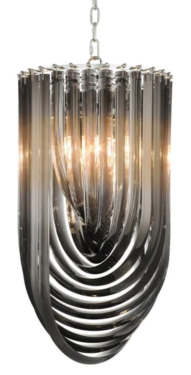 Casa Padrino araña de lujo negro Ø 35 x H. 65 cm - Colección de Lujo