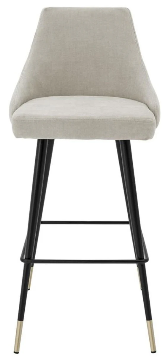 Casa Padrino luxury bar chair sand colors / black 47 x 52 x H. 101 cm - Luxury Bar Furniture
