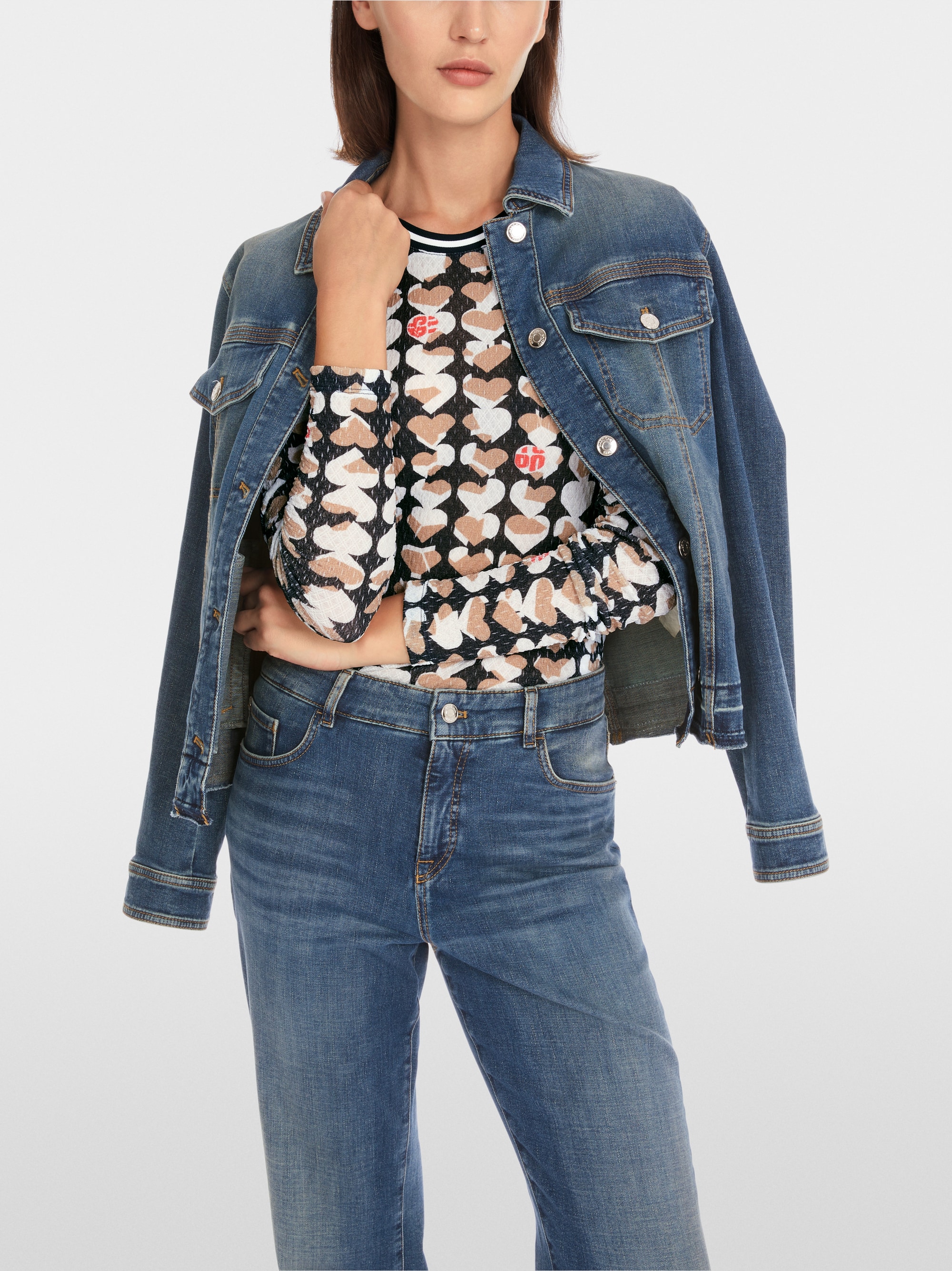 Marc-Cain Long-sleeve in crinkle print