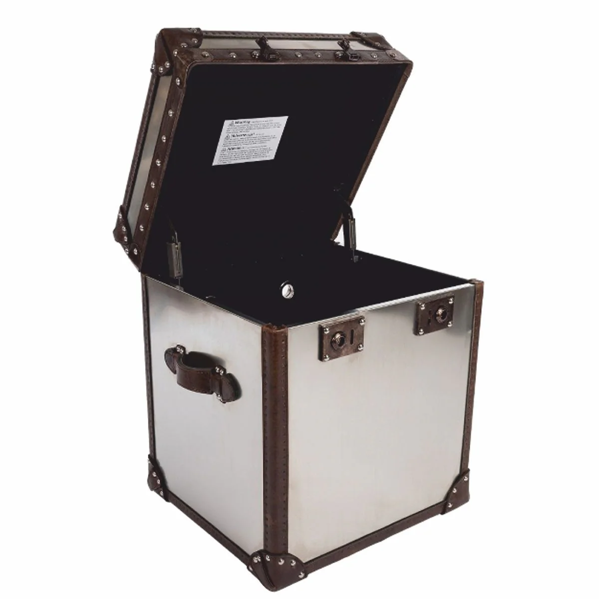 Casa Padrino cofre de lujo plata / marr¨®n oscuro A. 57 cm - Accesorios decorativos