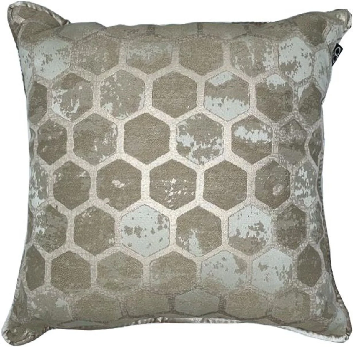 Casa Padrino cojín de lujo crema 50 x 50 cm - Cojín decorativo - Cojín decorativo cuadrado - Decoración de salón - Accesorios decorativos de lujo - Decoración de lujo