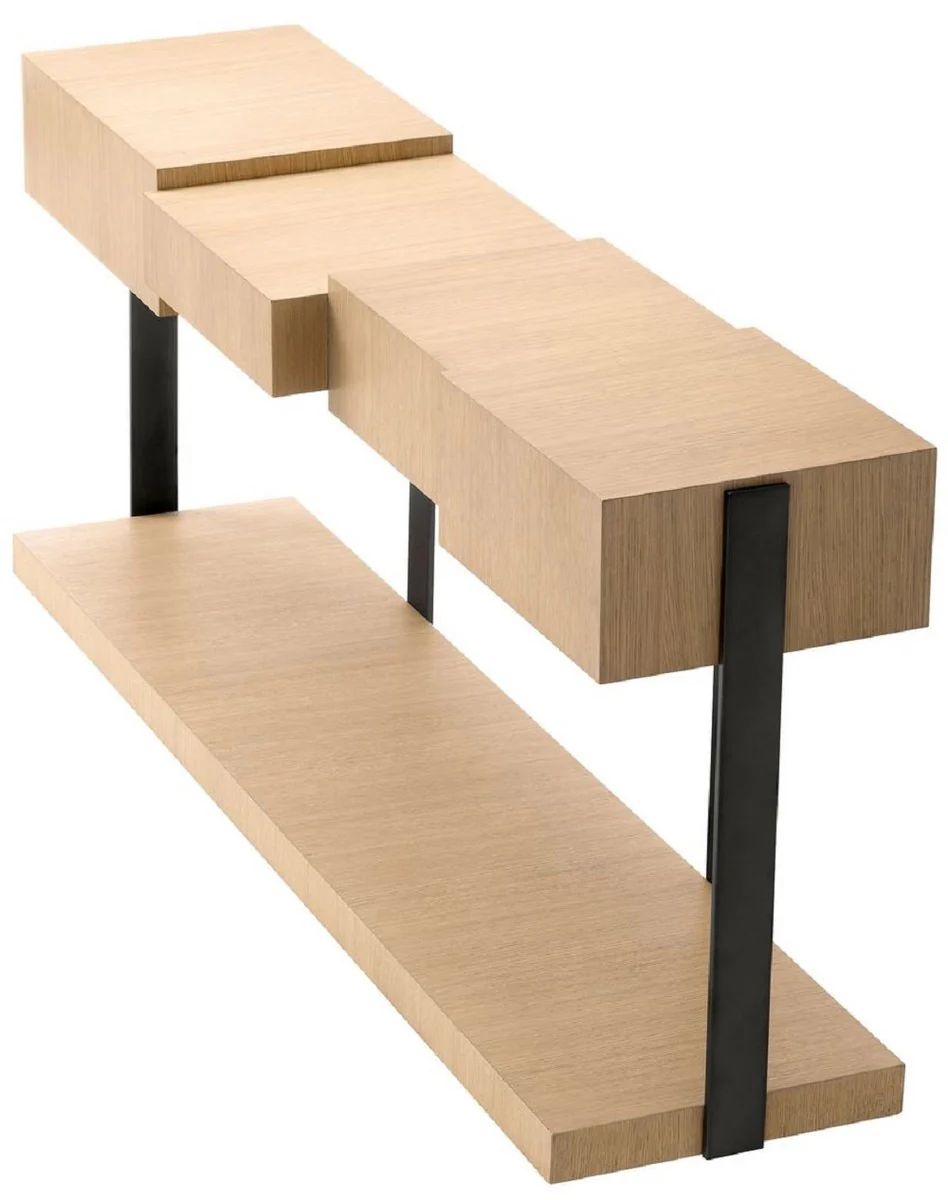 Casa Padrino consola de dise?o de lujo natural / bronce 180 x 42,5 x A. 76,5 cm - Consola rectangular - Muebles de sal¨®n - Muebles de lujo - Muebles de dise?o