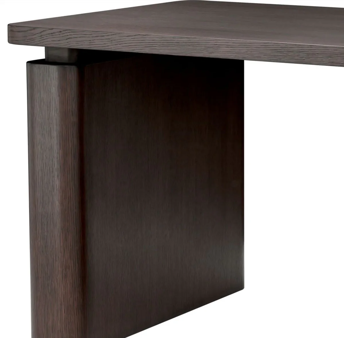 Casa Padrino escritorio de madera maciza de lujo moka / lat¨®n 180 x 80 x A. 76 cm - Escritorio de oficina - Escritorio de computadora - Muebles de oficina - Muebles de lujo - Calidad de lujo