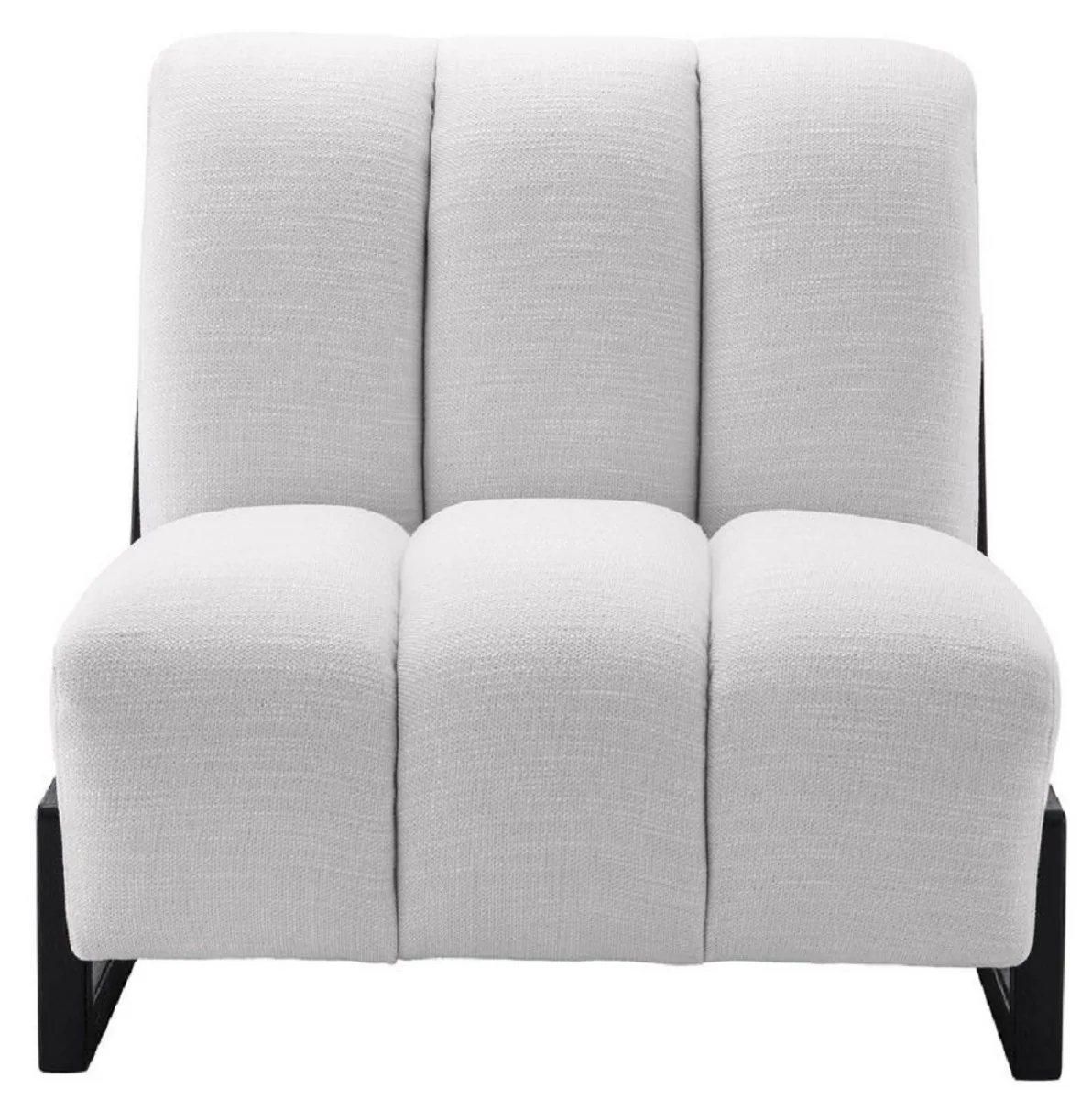 Casa Padrino sill¨®n de lujo blanco / negro 83,5 x 90 x A. 83,5 cm - Sill¨®n de Sal¨®n - Sill¨®n de Hotel - Muebles de Lujo