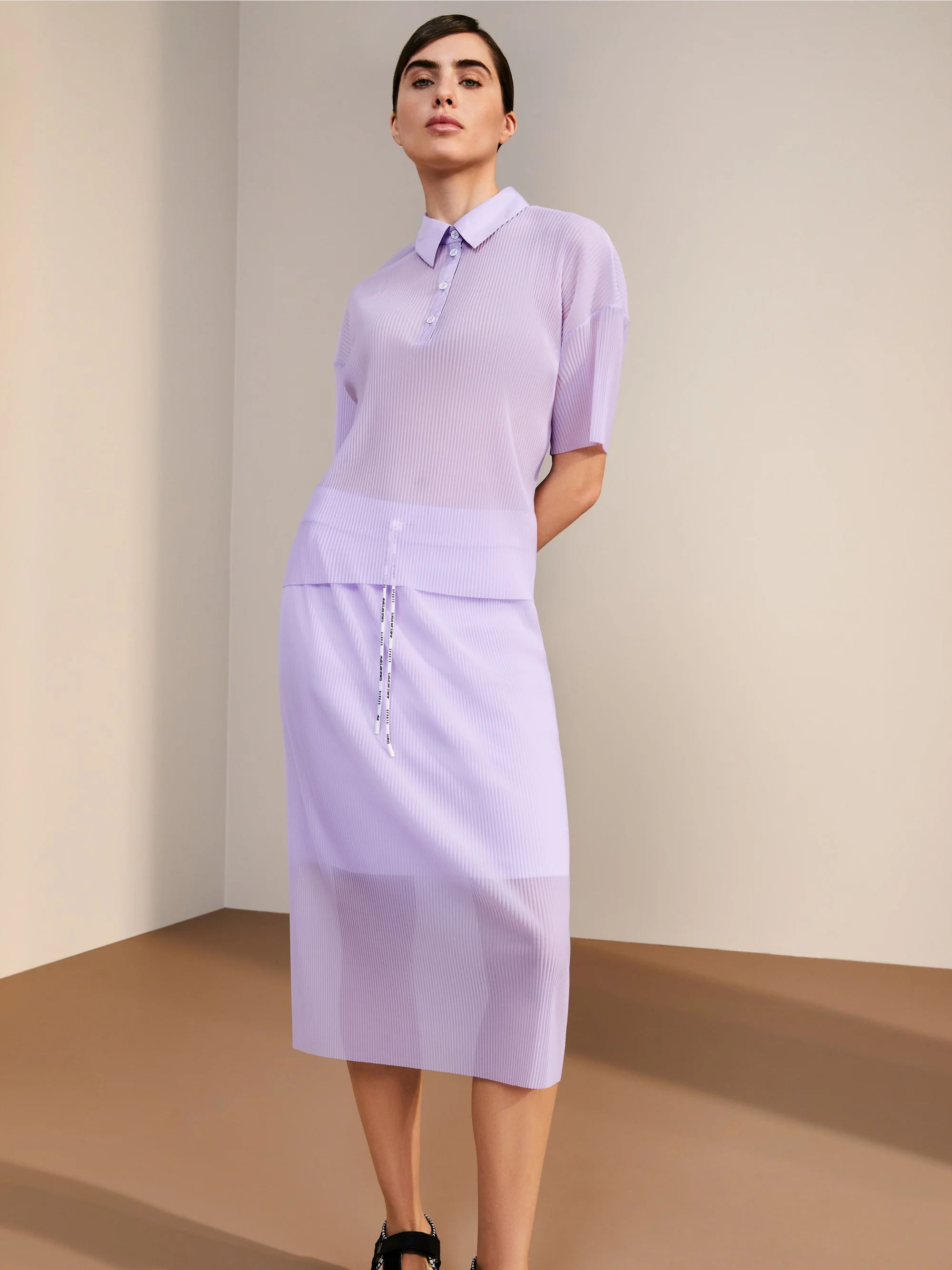 Marc-Cain Pleated polo shirt