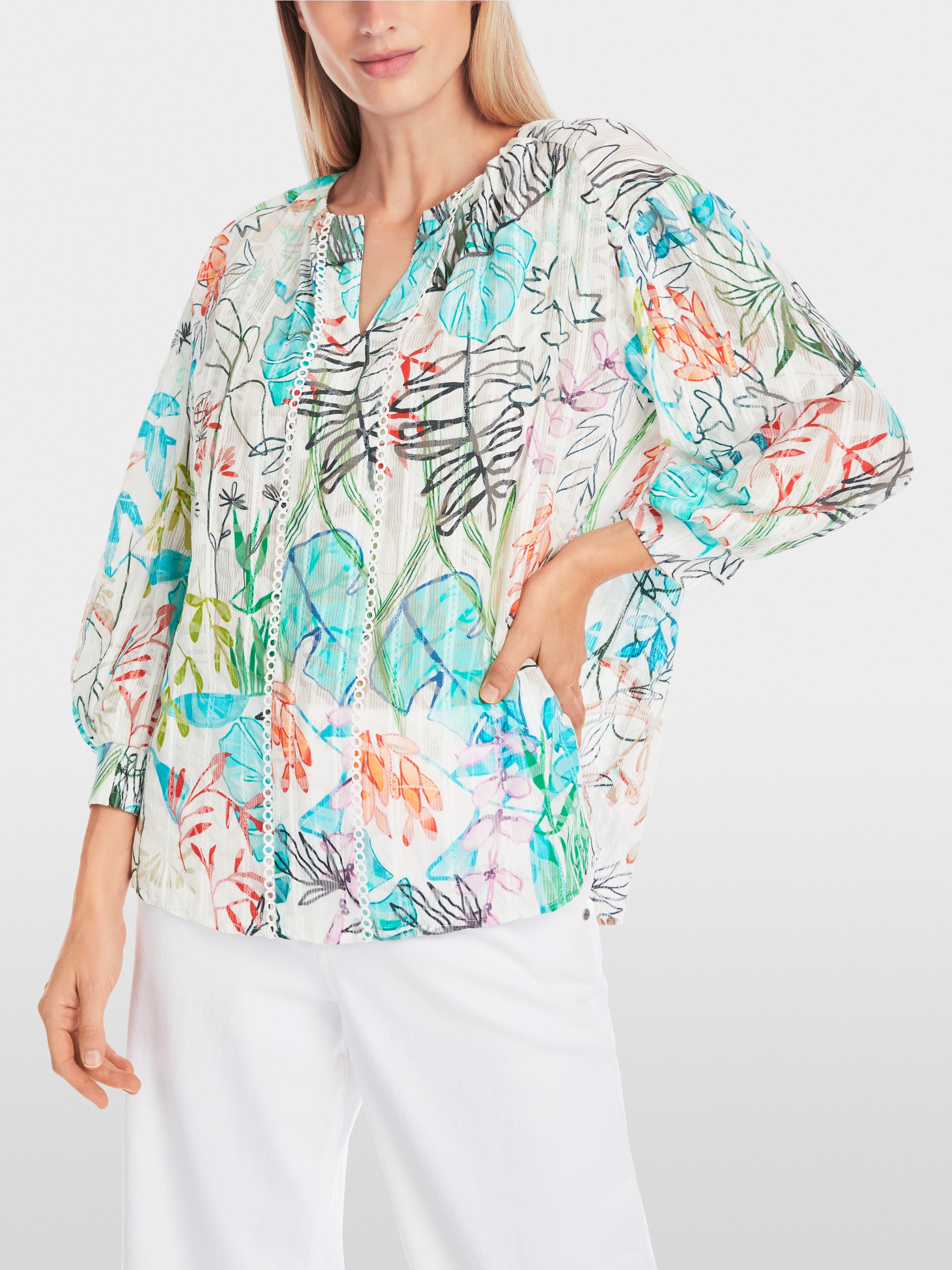 Marc-Cain Wide blouse in airy fabric