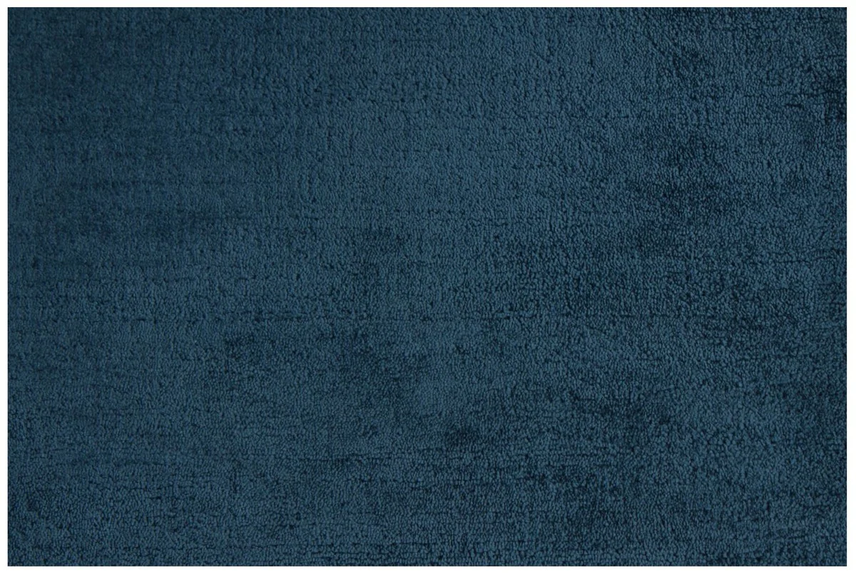 Casa Padrino alfombra de seda de lujo azul oscuro 300 x 400 cm - Alfombra de salón rectangular - Calidad de lujo - Accesorios de decoración de salón