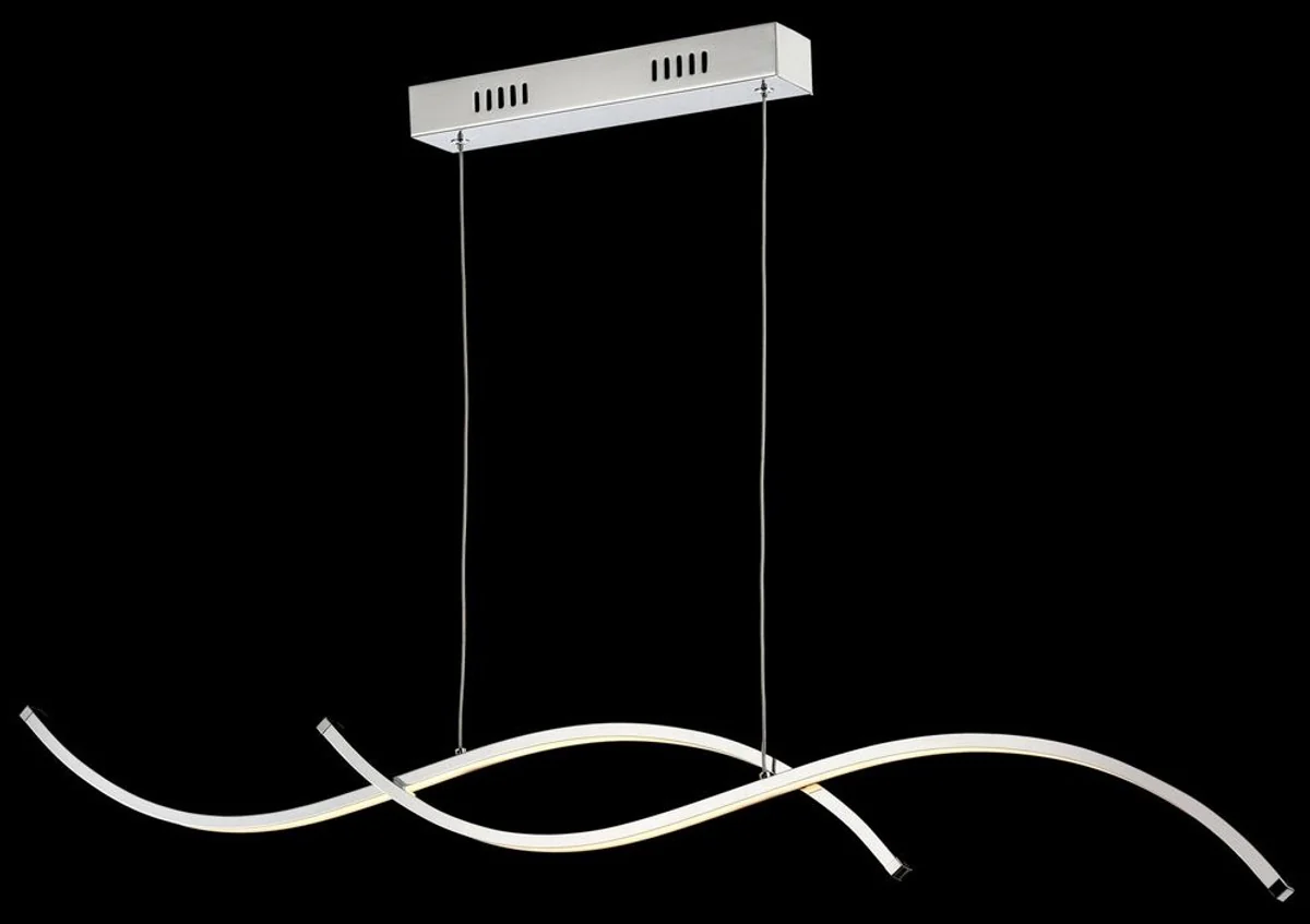 Casa Padrino Living Room LED Pendant Lamp Silver 100 x H. 9.7 cm - Designer Furniture