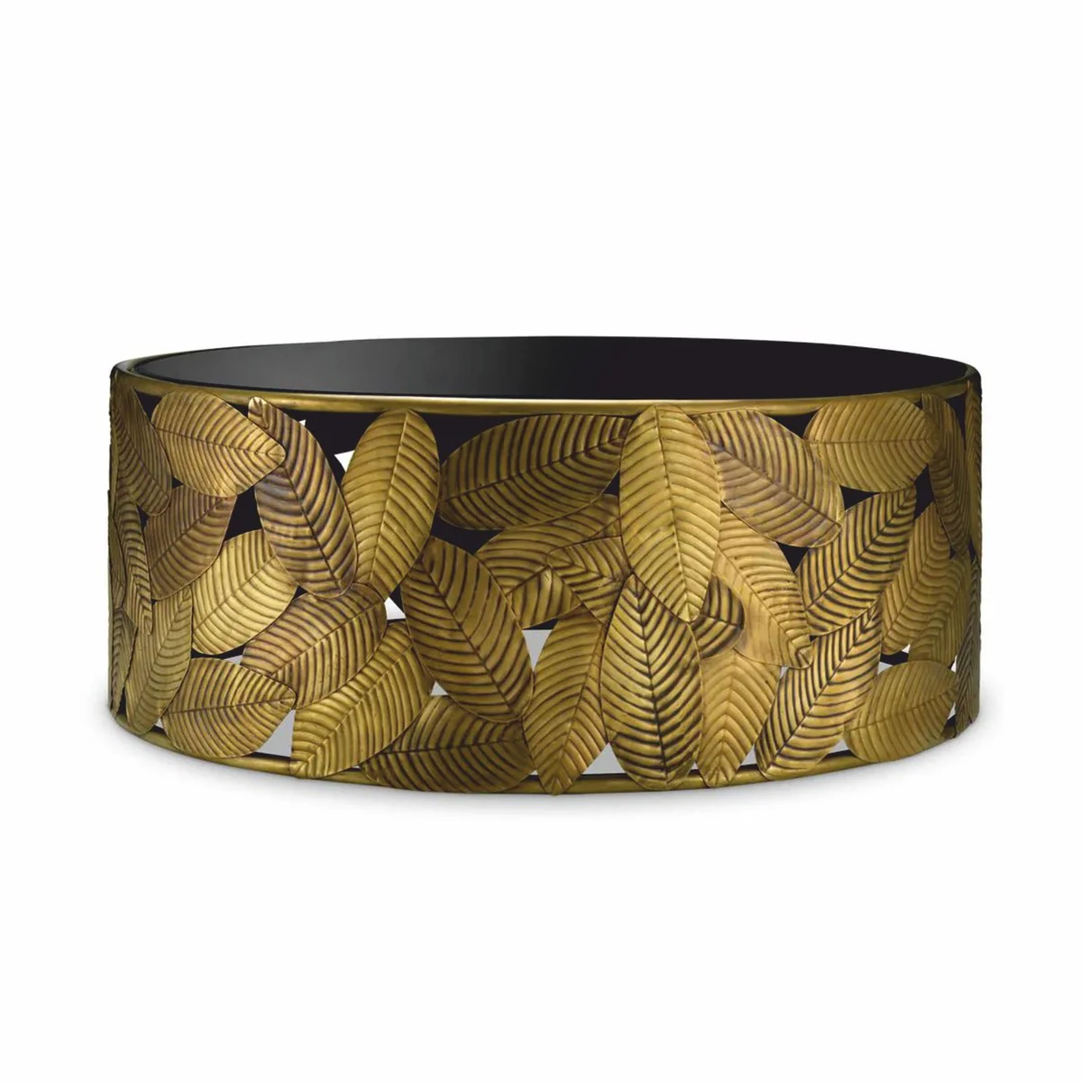 Casa Padrino mesa de centro de lujo lat¨®n vintage / negro ? 101 cm - Muebles de sala de estar