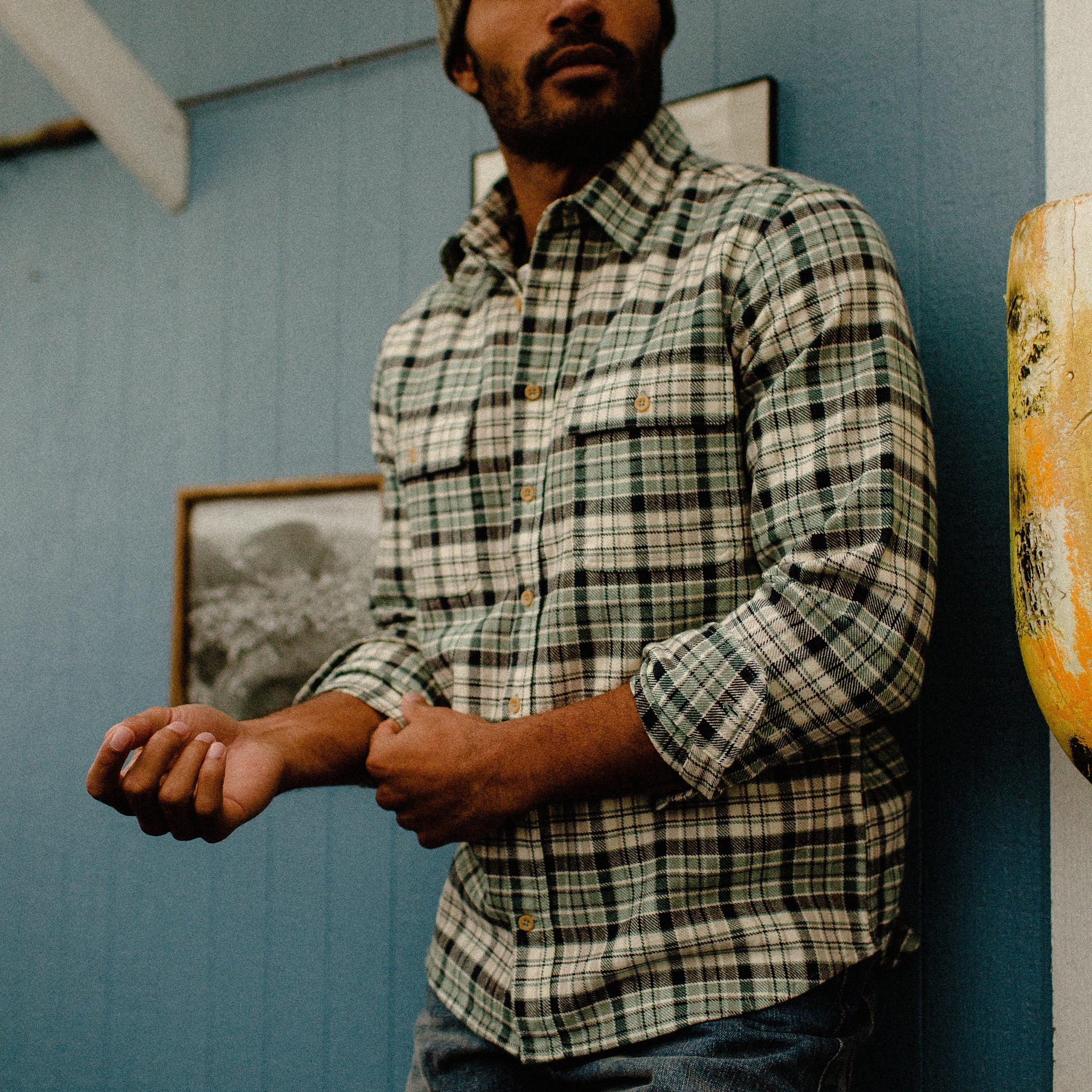 The Ledge Shirt in Blue Plaid