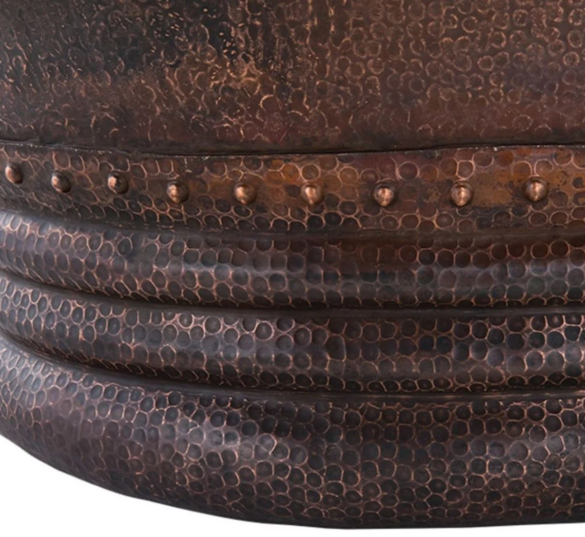 Casa Padrino bañera de cobre Art Nouveau de lujo con asas decorativas 170 x 81 x A. 81 cm - Bañera retro independiente - Muebles de baño rústicos