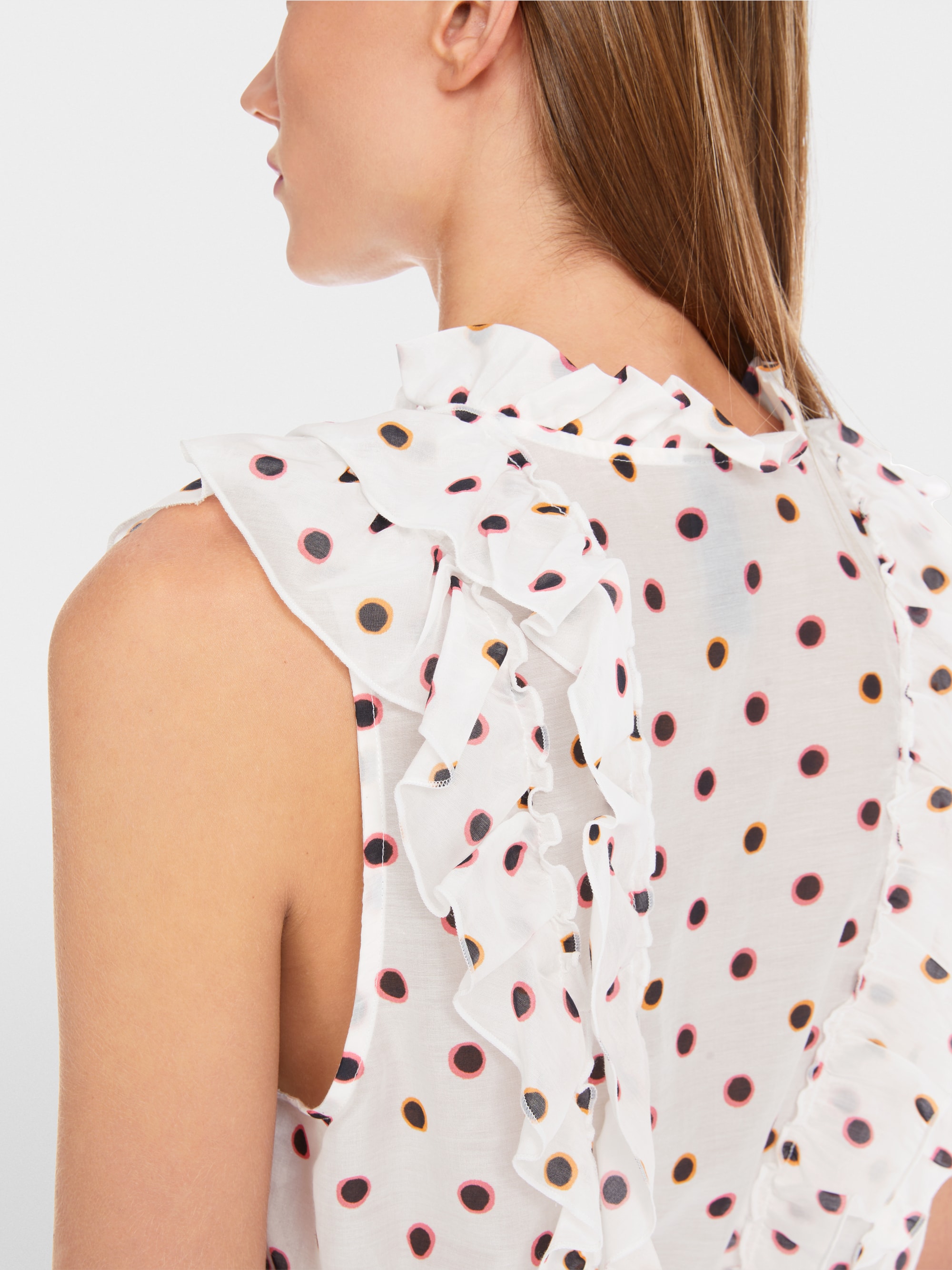 Marc-Cain Ruffled Blouse with Polka Dots