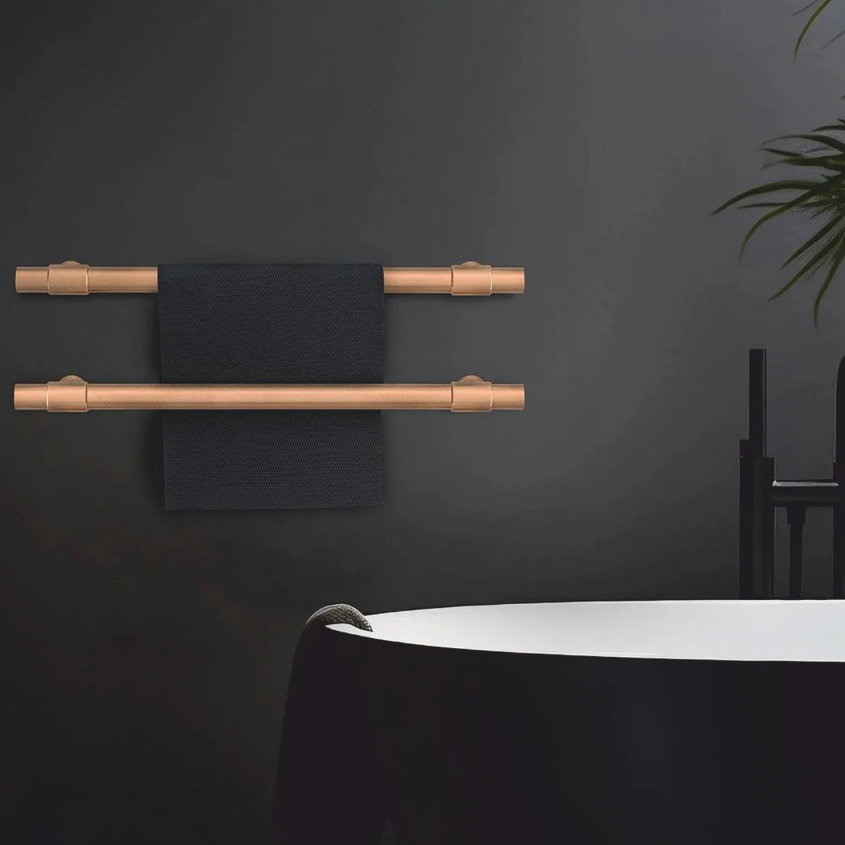 Casa Padrino Calentador de Toallas de Baño de Lujo Bronce Mate 63 cm - Accesorios de Baño