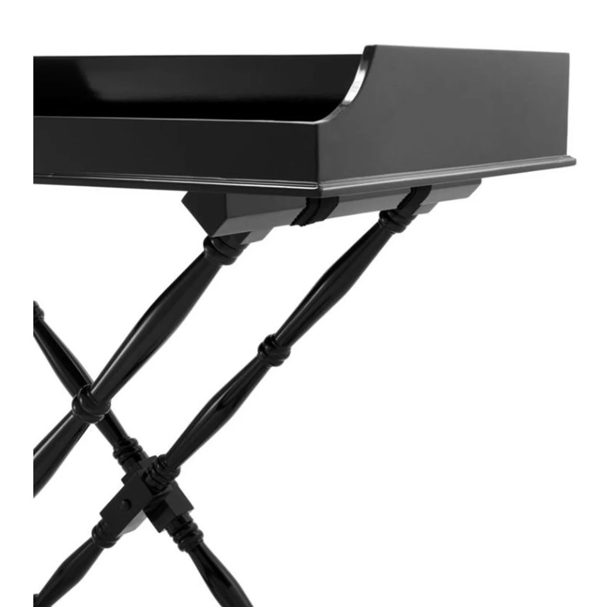 Casa Padrino bandeja de caoba dise?ador negro 110 x 56 x H. 103 cm - bandeja de la porci¨®n de lujo