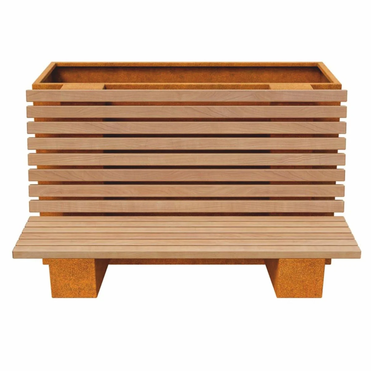 Casa Padrino banco de parque - Banco de ciudad con macetero 150 cm - Muebles de parque y exterior