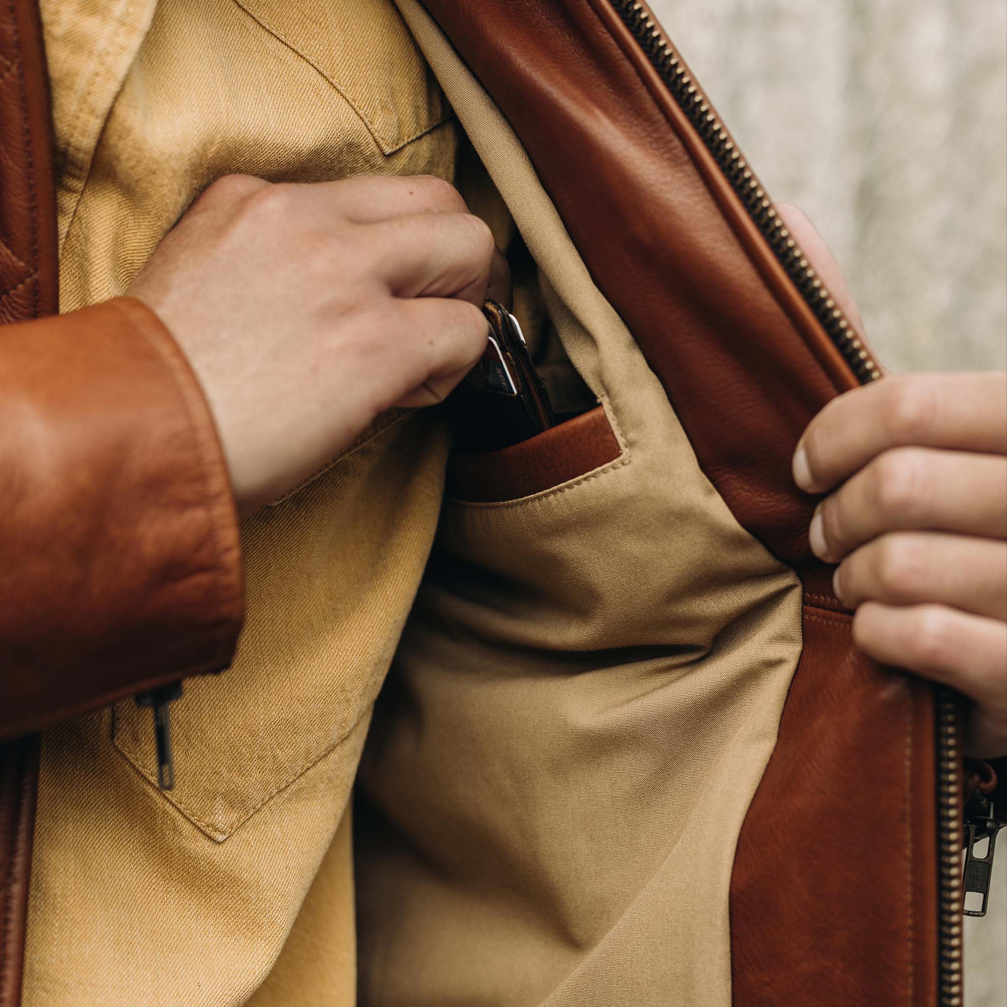 The Moto Jacket in Whiskey Steerhide