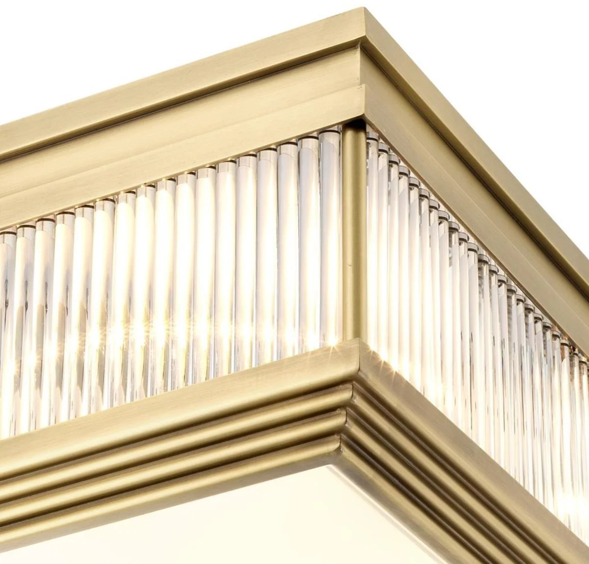 Casa Padrino lámpara de techo de lujo latón antiguo 40,5 x 40,5 x H. 18,5 cm - Calidad de Lujo