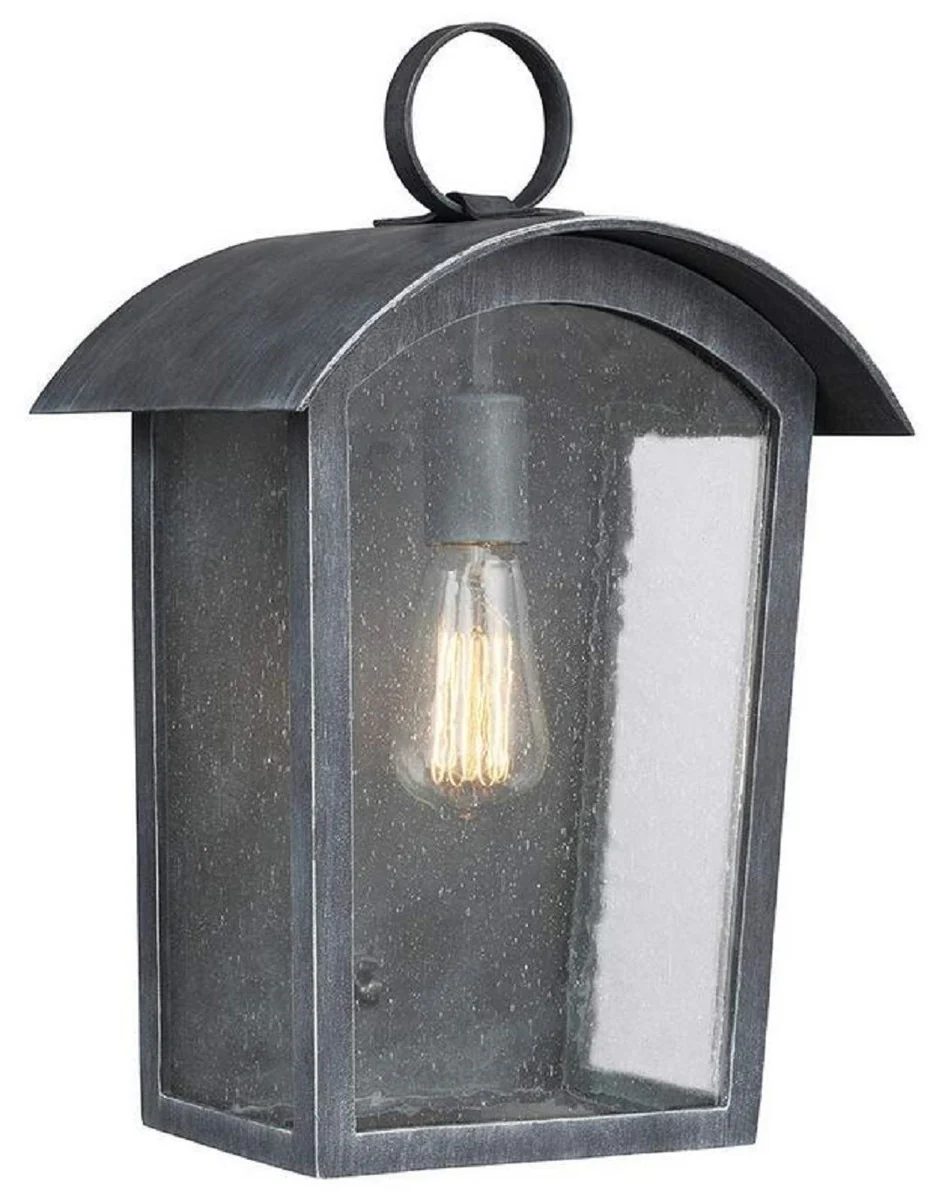 Casa Padrino l¨¢mpara de pared de exterior de lujo negro A. 41,3 cm - Iluminaci¨®n exterior de lujo